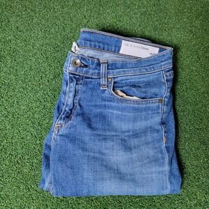 Rag & Bone Skinny‎ Jeans Plaid Patch Distressed Denim Blue Size 27